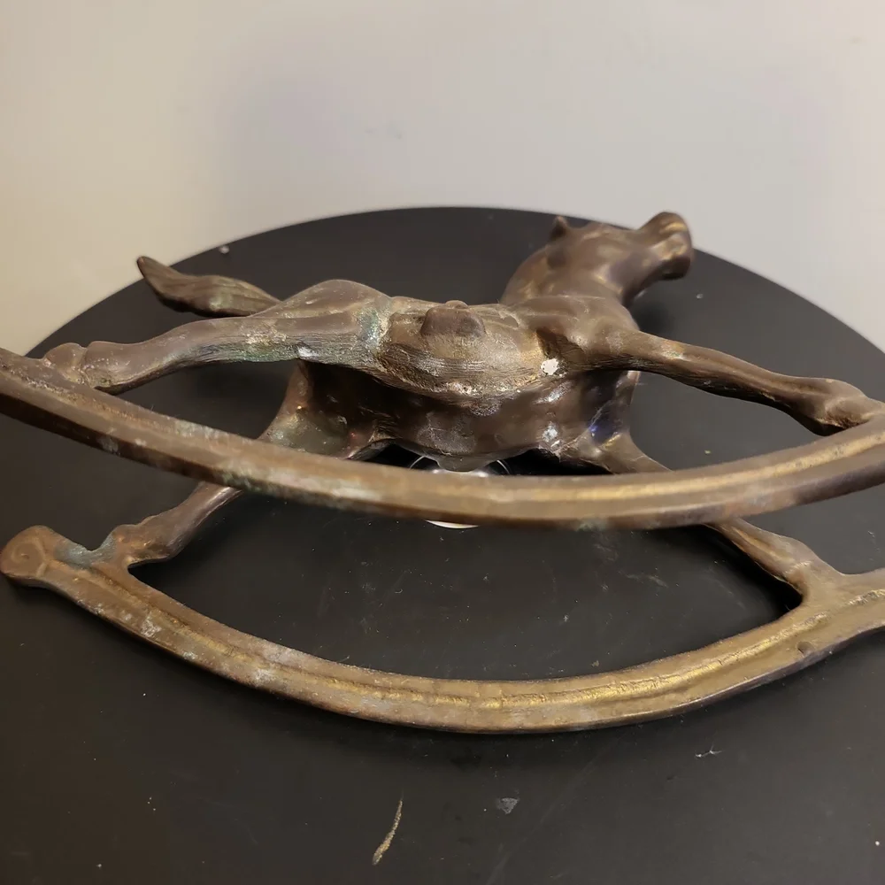 Vintage Brass / Bronze MCM Rocking Horse 7.25" - Picture 6 of 7